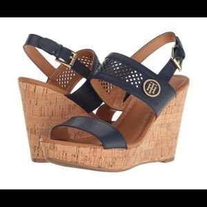 Tommy Hilfiger Platform Memili Wedge Sandals Size6